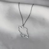 گردنبند استیل طرح نقشه ایران | نماد عشق به وطن
