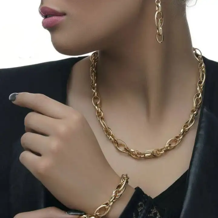 سرویس حلقه ترکیبی (دستبند، گردنبند و گوشواره)