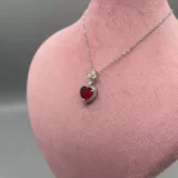 ❤️ گردنبند استیل قلب نگین‌دار – درخشش عشق