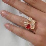 انگشتر طرح گل