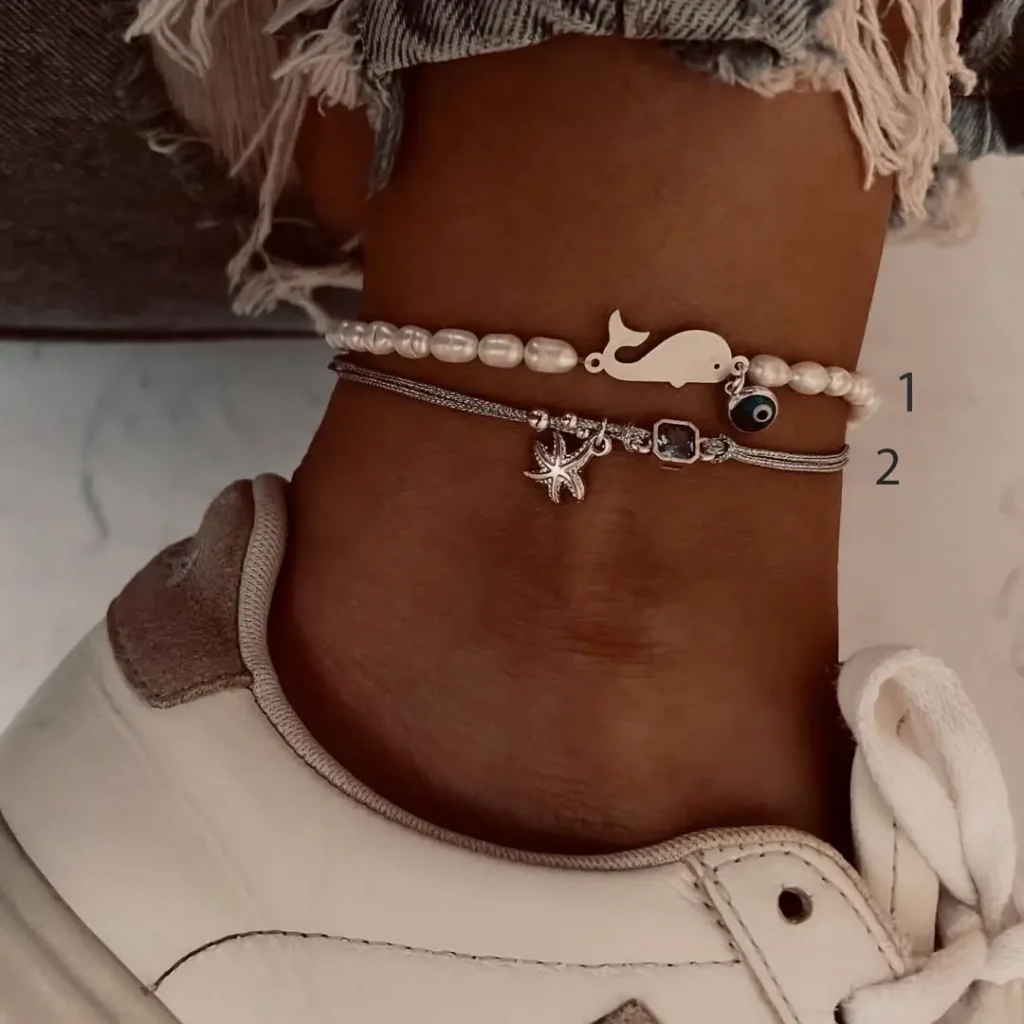 پابند‌های نقره‌ای طرح دریا