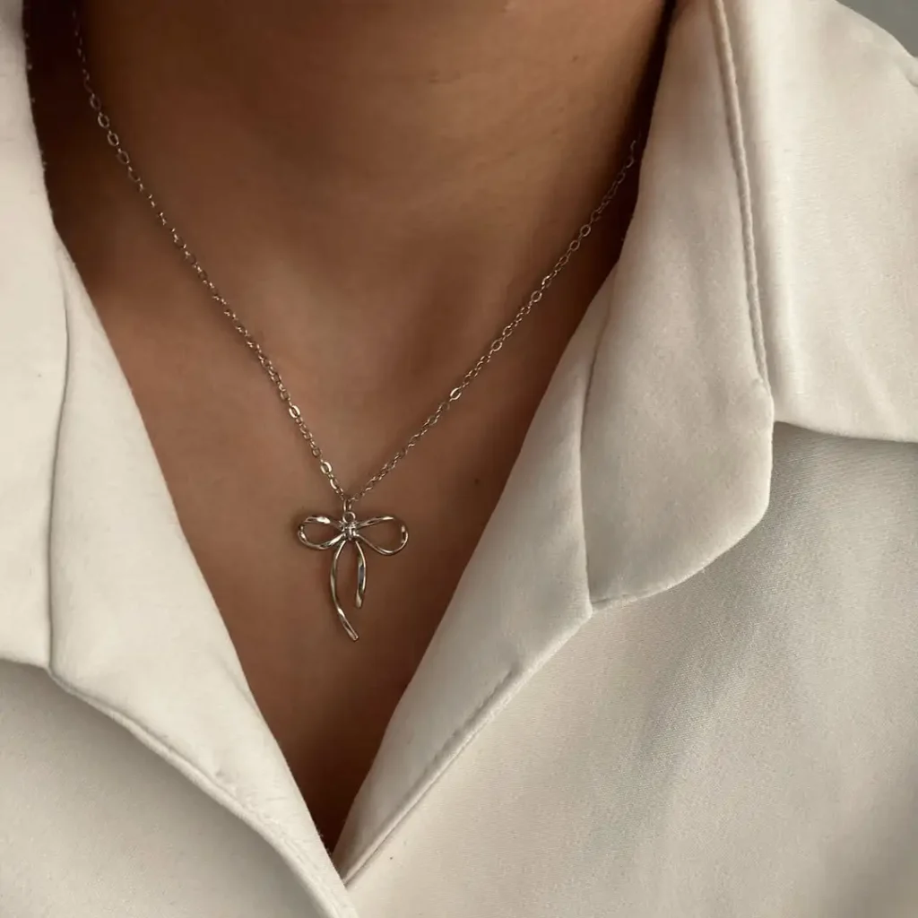 گردنبند استیل طرح پاپیون 🎀