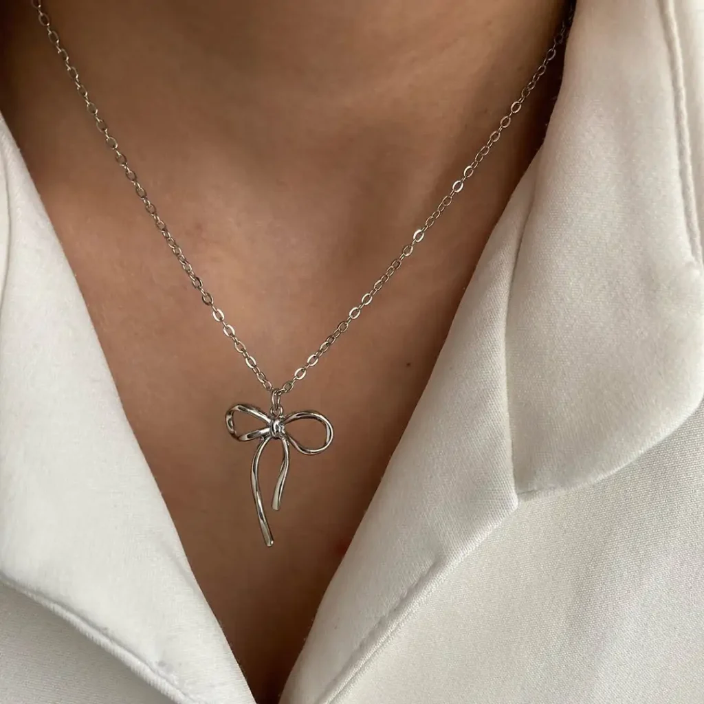 گردنبند استیل طرح پاپیون 🎀